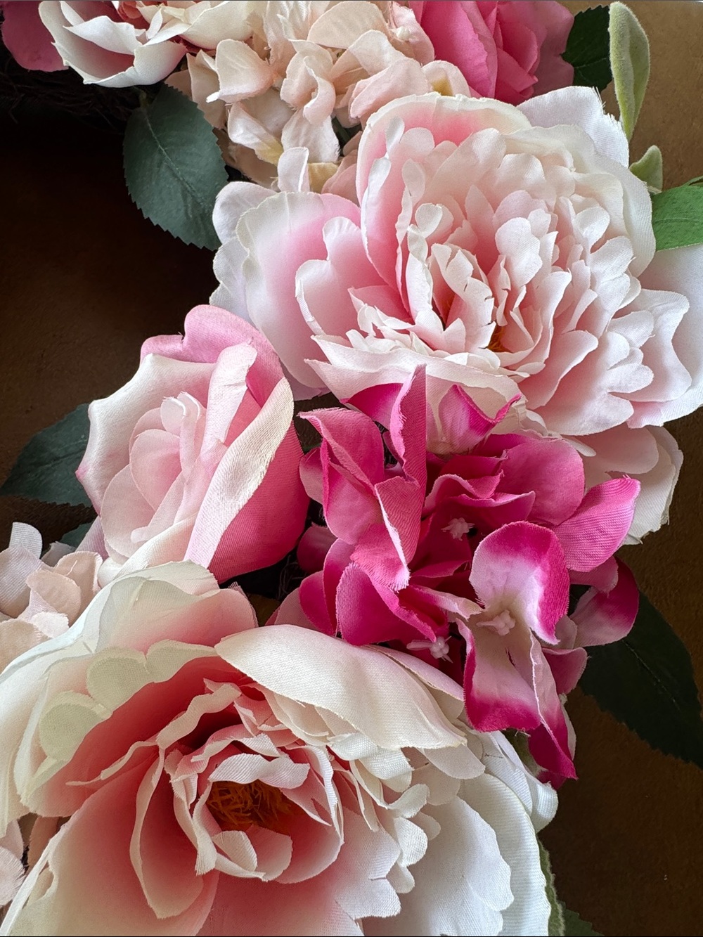 NWT Sonoma Goods for Life Pink Floral Decorative Artificial Wreath - Picture 5 of 5